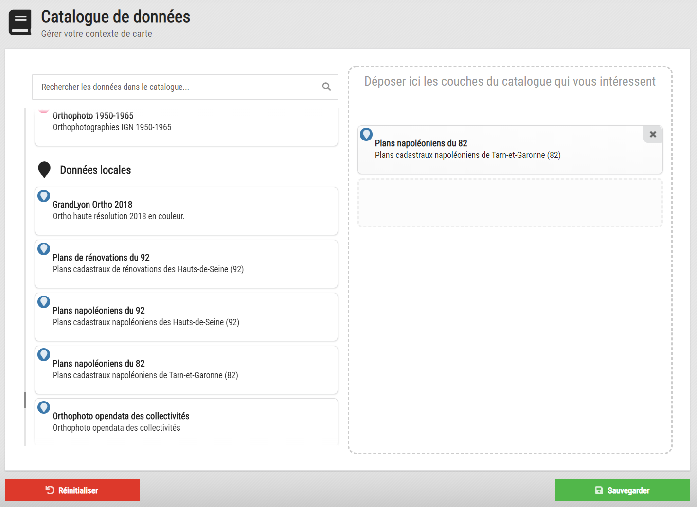 catalogue de données